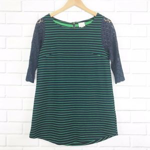 Anthropologie Postmark Lace Stripe Dress Small